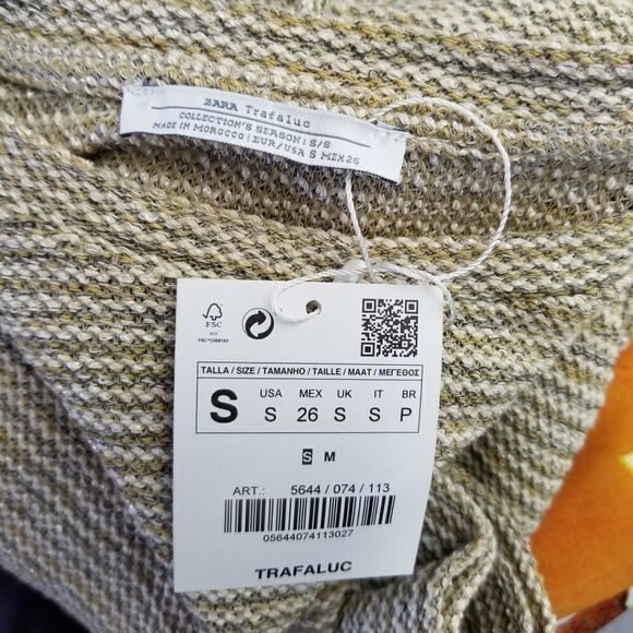 New Zara Trafaluc tan long tunic with side slit - Picture 5 of 5